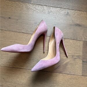 Christian Louboutin Pink Suede Heels